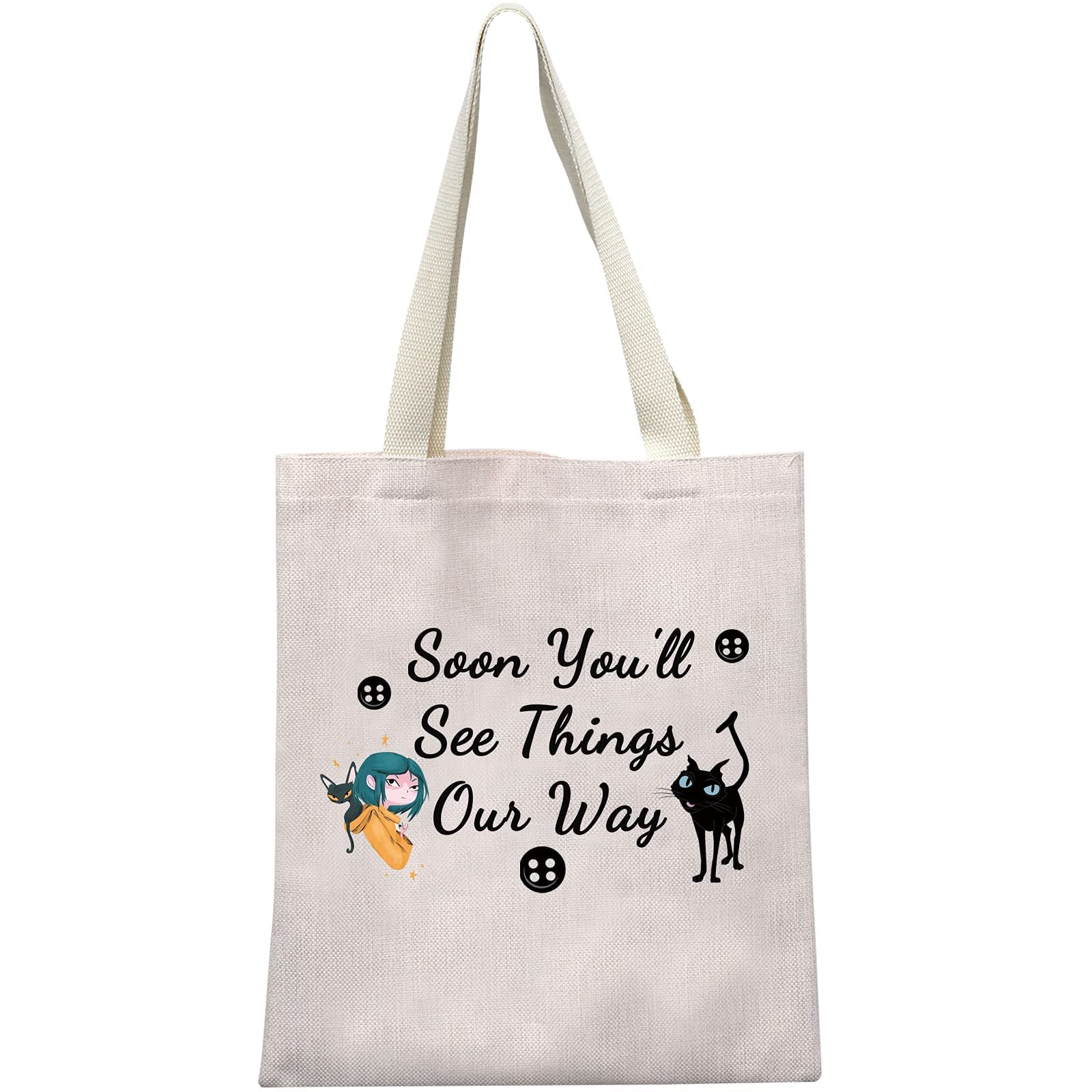 MEIKIUP Soon You'll See Things Our Way Cosmetic Bag - Fantasy Cartoon Makeup Pouch with Secret Door Design, Perfect Gift for Makeup Lovers & Thriller Fans | Great for Travel, Daily Use & Themed Parties