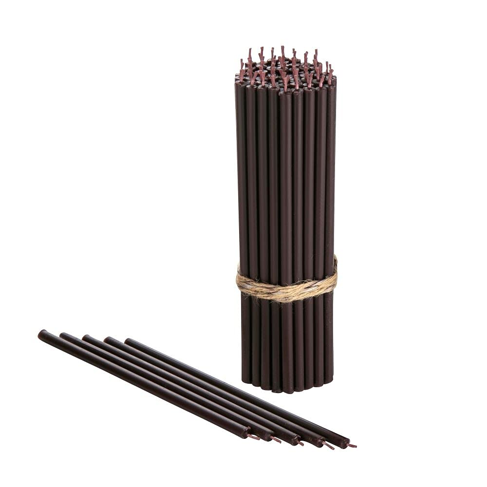Pure Beeswax Taper Candles - No-Drip Smoke-Free for Church Prayer & Home Decor (50pcs)