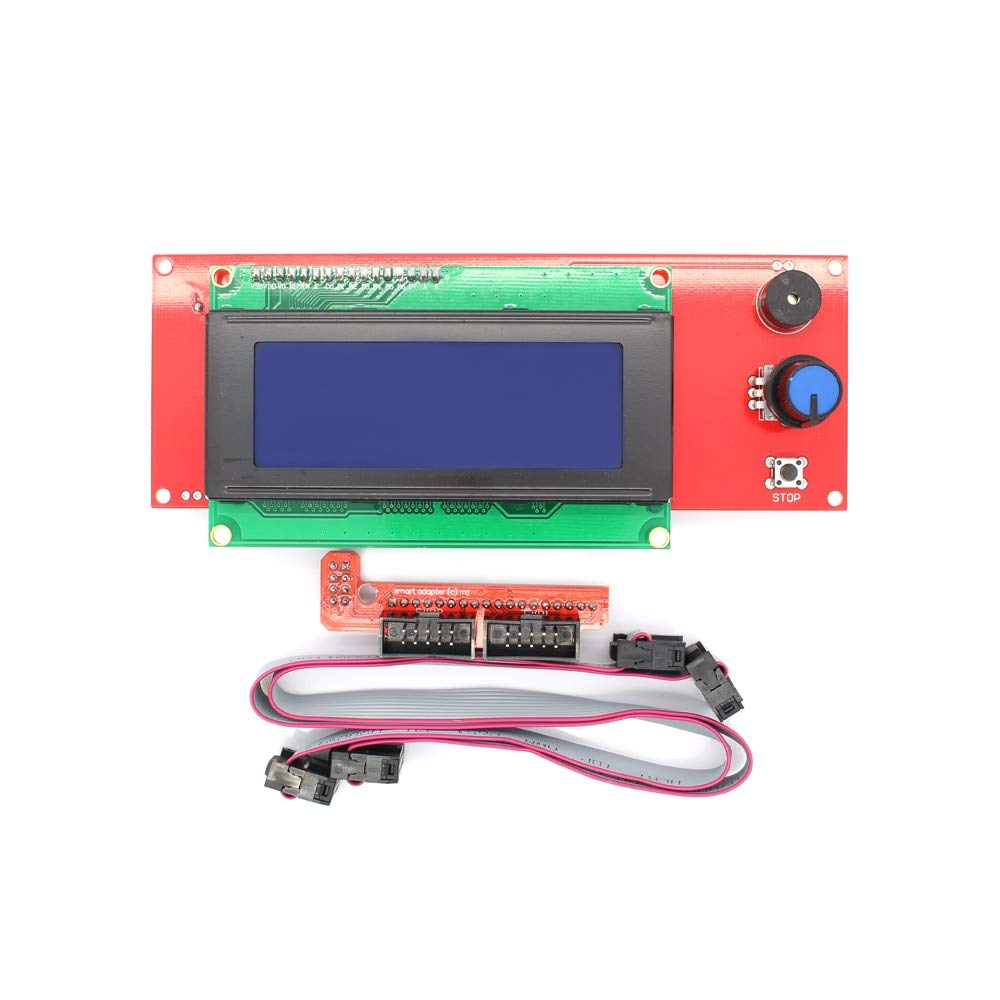 Ramps 1.4 Controller Board with 2004 LCD & Smart Adapter - 3D Printer Motherboard Upgrade Kit for DIY Printing Projects | Perfect for RepRap, Anet A8, and Creality Ender 3 Printers