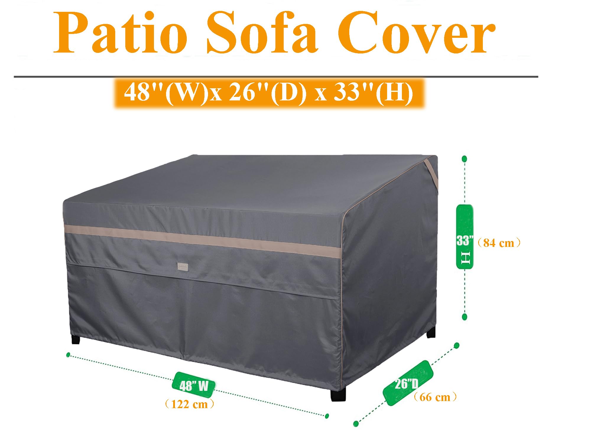 Heavy Duty Waterproof Outdoor Furniture Covers - Fade Resistant Patio Loveseat Cover 48