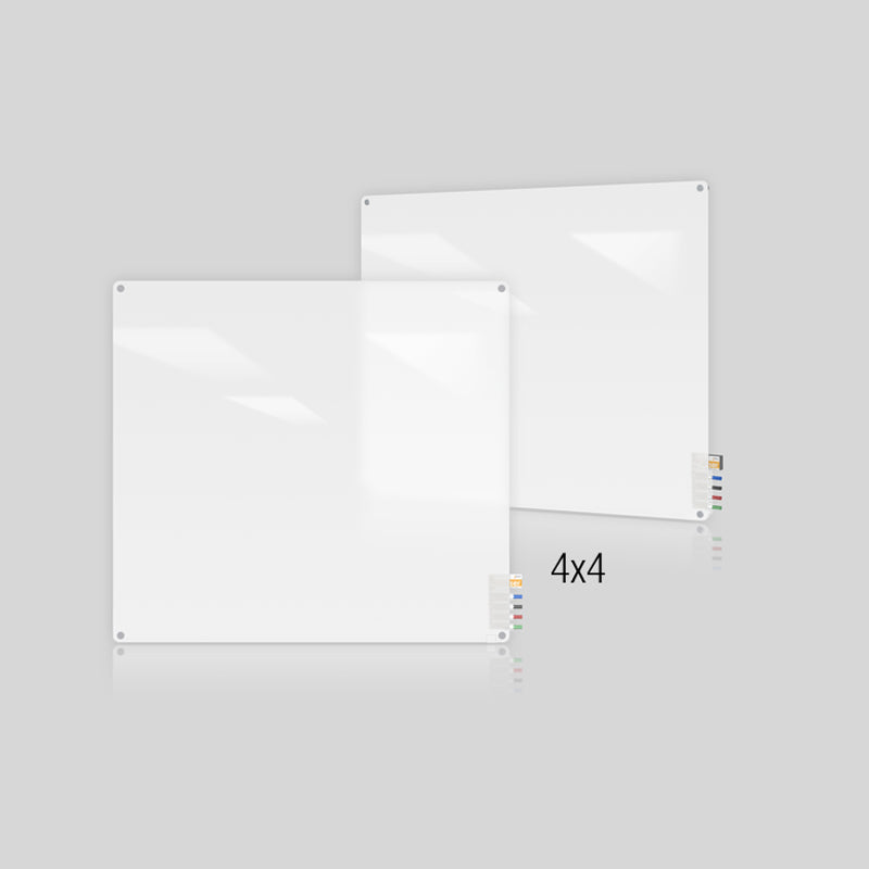 Harmony Frosted Glass Whiteboard with Rounded Corners - Perfect for Office, Classroom, and Home Use