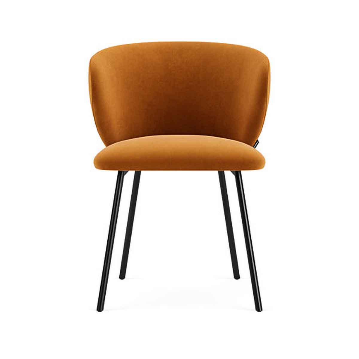 Ellie Velvet Dining Chair - Upholstered Modern Accent Chair for Kitchen, Dining Room & Home Decor - Soft & Comfortable Seating for Entertaining & Relaxing