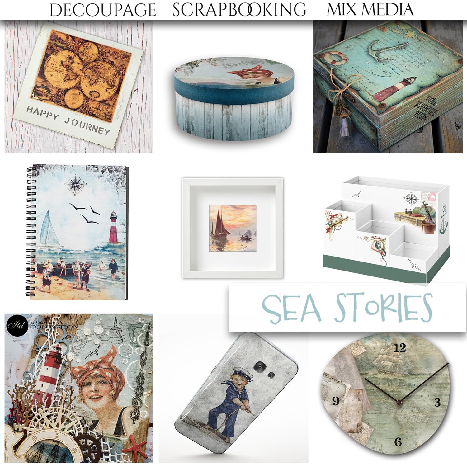Sea Stories RP015 Rice Paper 29.7 x 21 cm (11.7 x 8.3 Inches) - Premium Art Paper for Watercolor, Calligraphy & Origami - Perfect for Artists, Crafters & DIY Projects