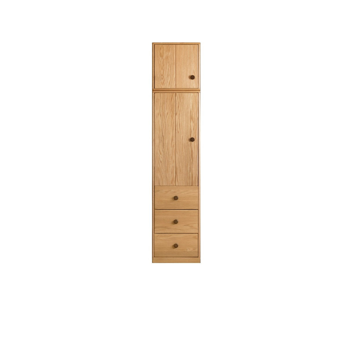 Solid Oak Wood Kids Wardrobe - Durable & Stylish Children's Closet Organizer for Bedroom, Nursery, or Playroom Storage