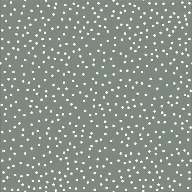 Premium Cotton Poplin Fabric with Dots Print in Khaki Green - Perfect for DIY Dresses, Shirts, and Home Decor Projects
