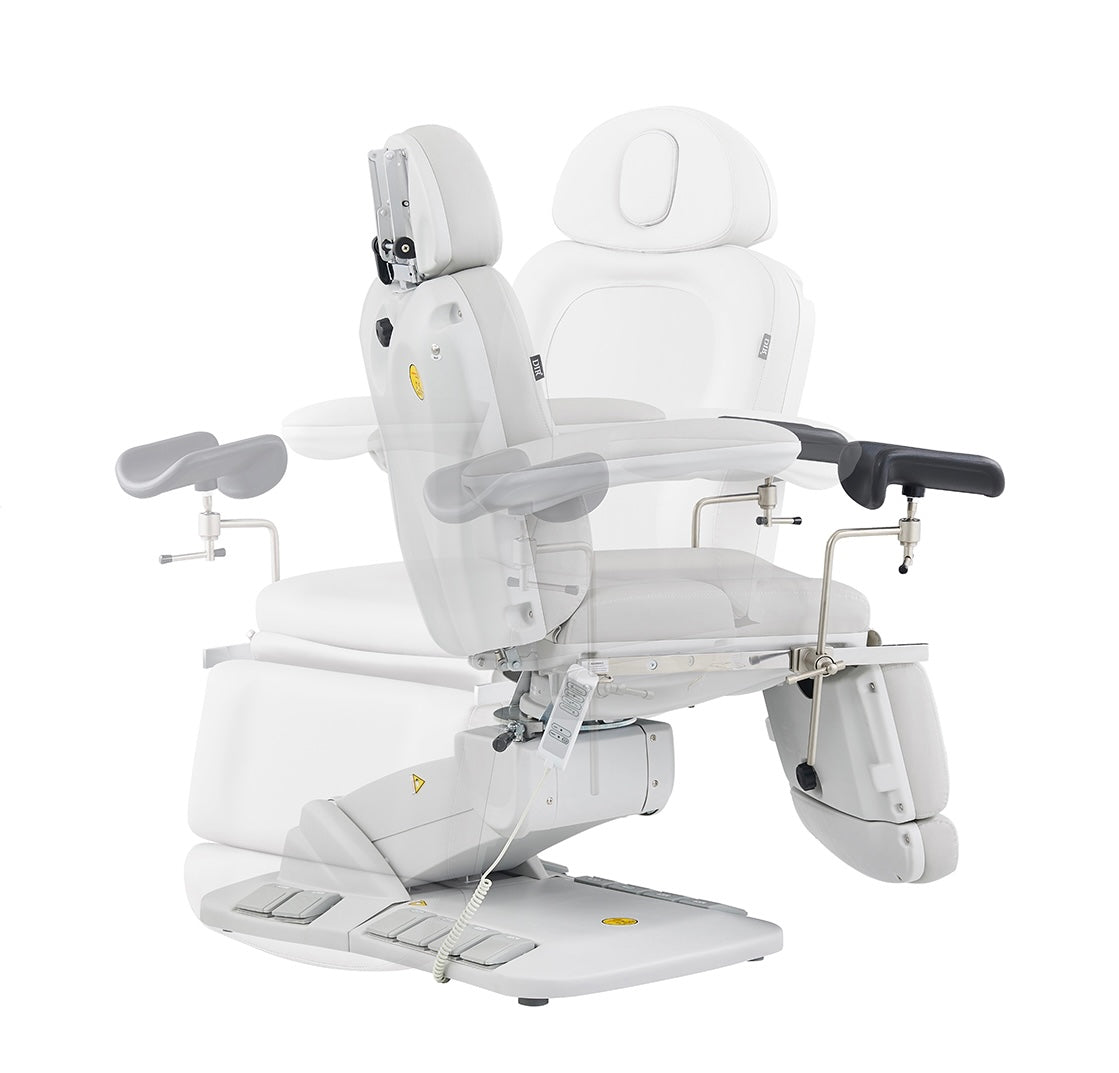 Fiona Adjustable Medical Exam Table with Stirrups - Portable Gynecological Examination Table for Clinics, Hospitals & Home Use