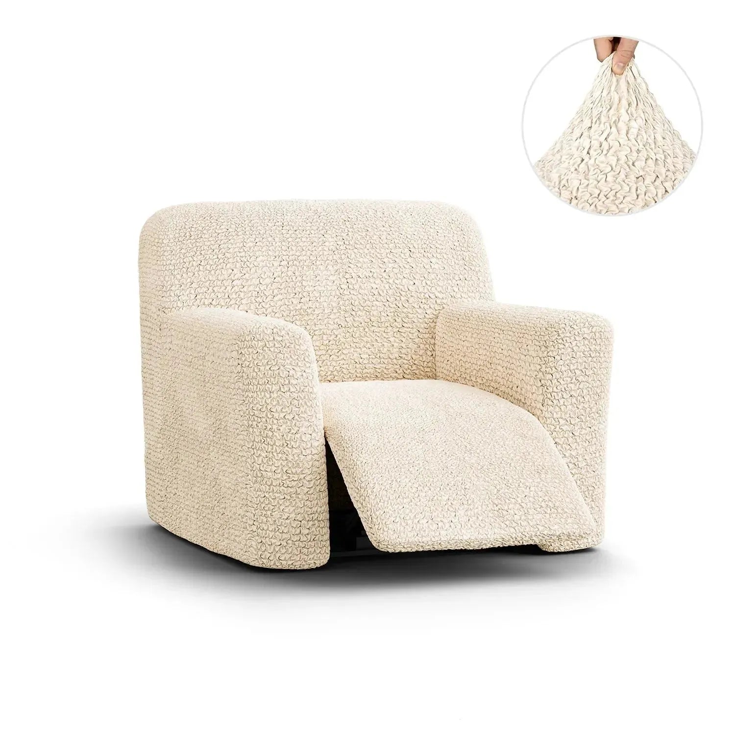 Microfiber Reclining Armchair Slipcover - Stretchable Furniture Protector for Living Room, Bedroom & Home Theater - Easy Wash Sofa Cover for Comfort & Style