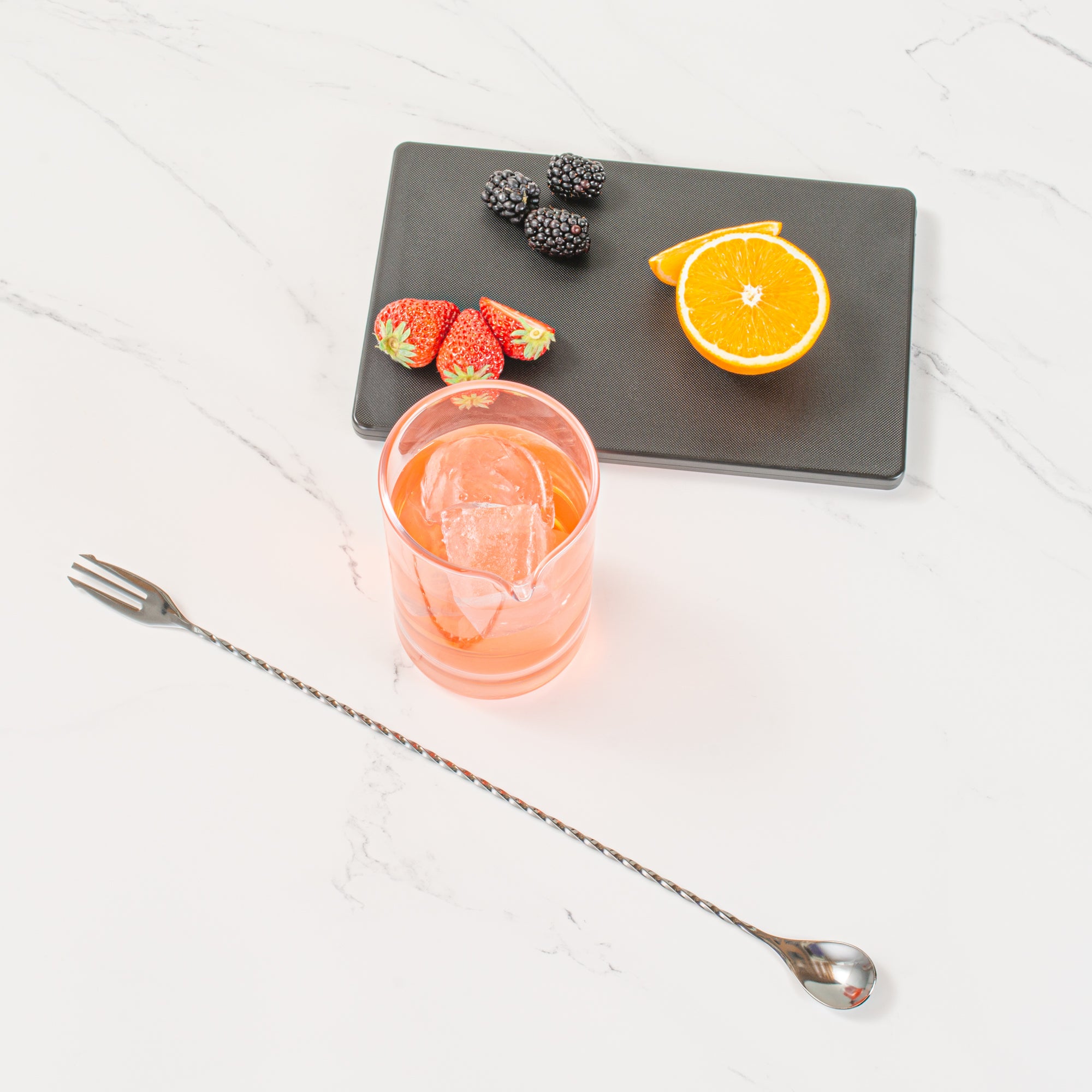 Premium Black Plated Stainless Steel Trident Bar Spoon - 16 Inch Professional Cocktail Mixing Tool for Bartenders - Perfect for Crafting Martinis, Mojitos & Cocktails at Home Bars or Commercial Use