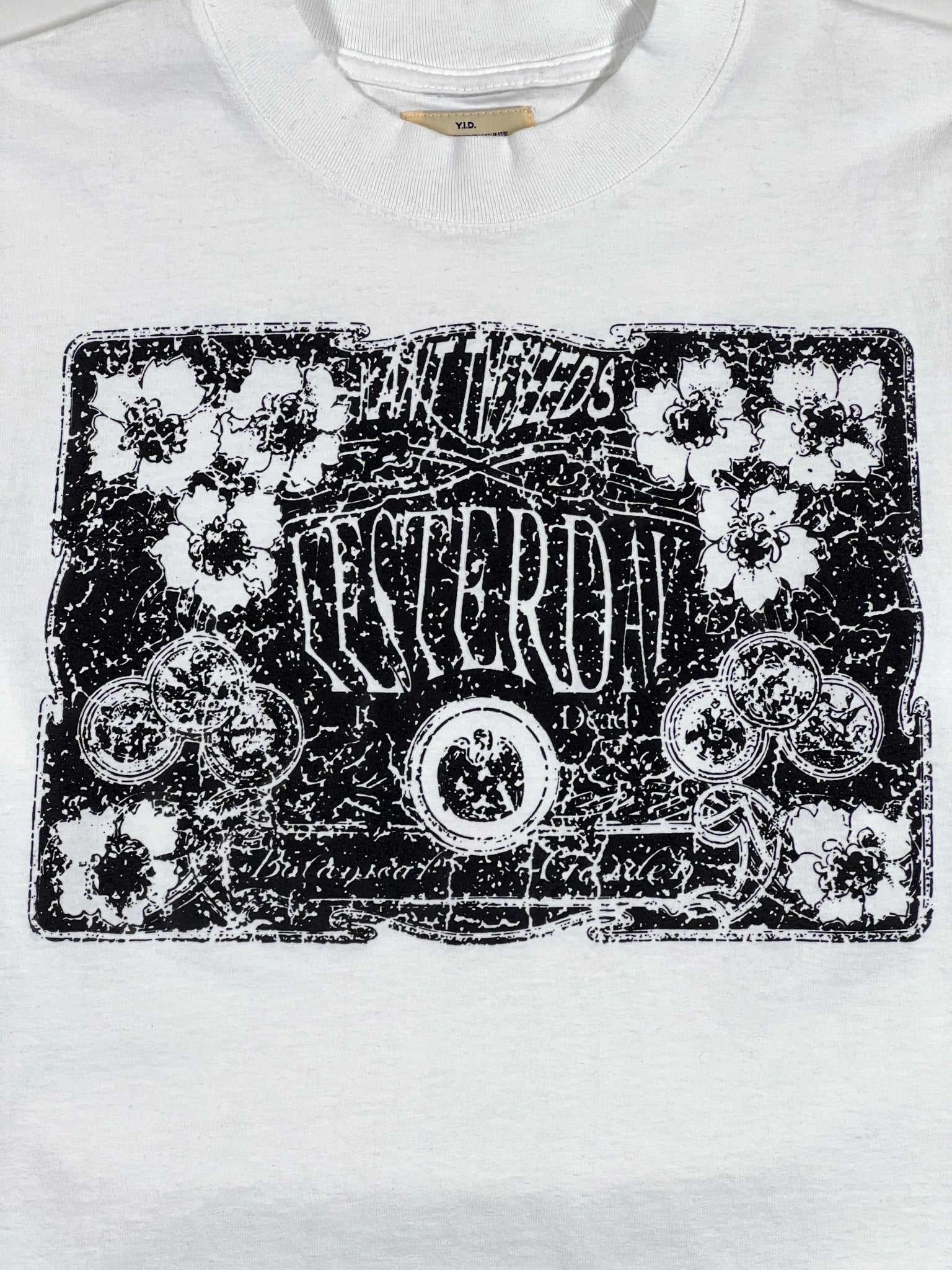 Yesterday is Dead Succulent T-Shirt - Soft Cotton White Graphic Tee for Women | Trendy Cactus Print Top for Casual Wear, Street Style & Summer Outfits