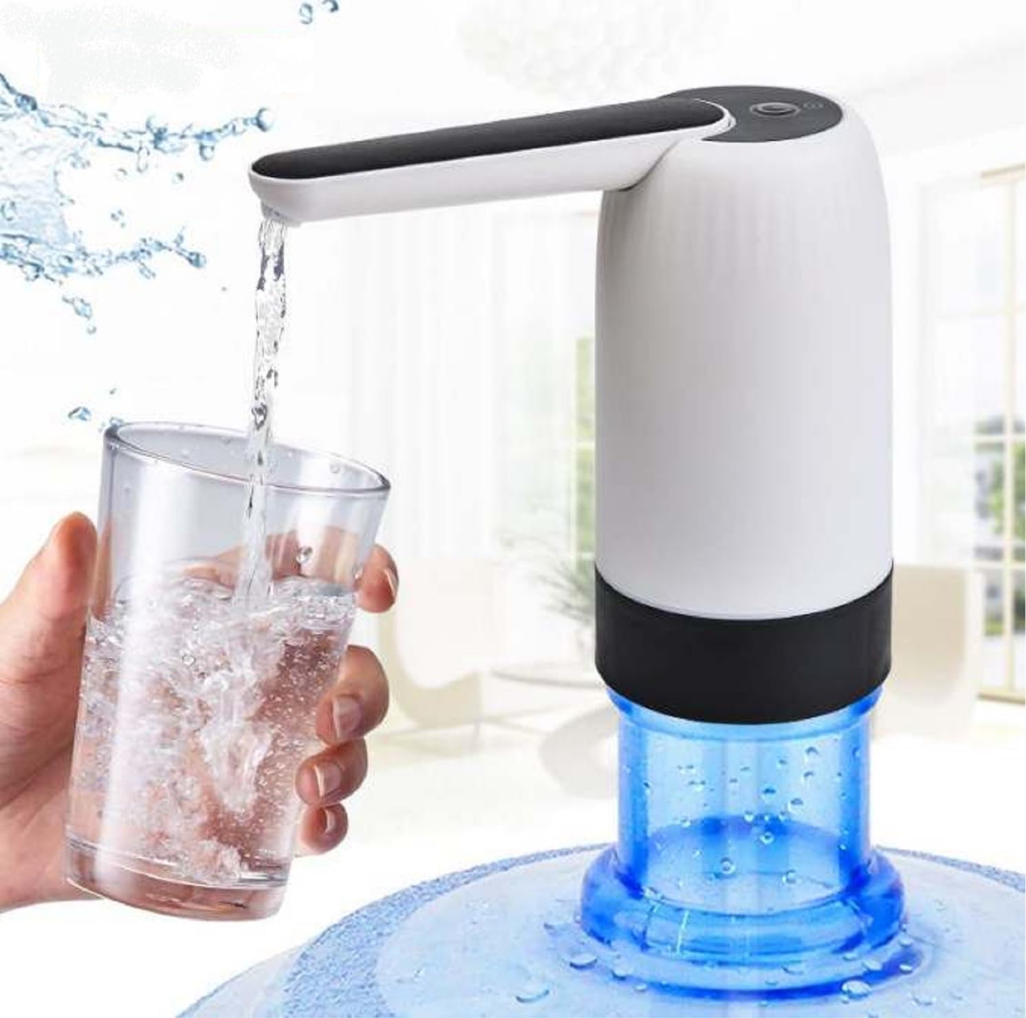 Rechargeable 20L Water Dispenser Pump for Bottom Loading Bottles - Portable USB Charging Automatic Drinking Water Dispenser with Folding Design | Perfect for Home, Office, Camping & Travel Use