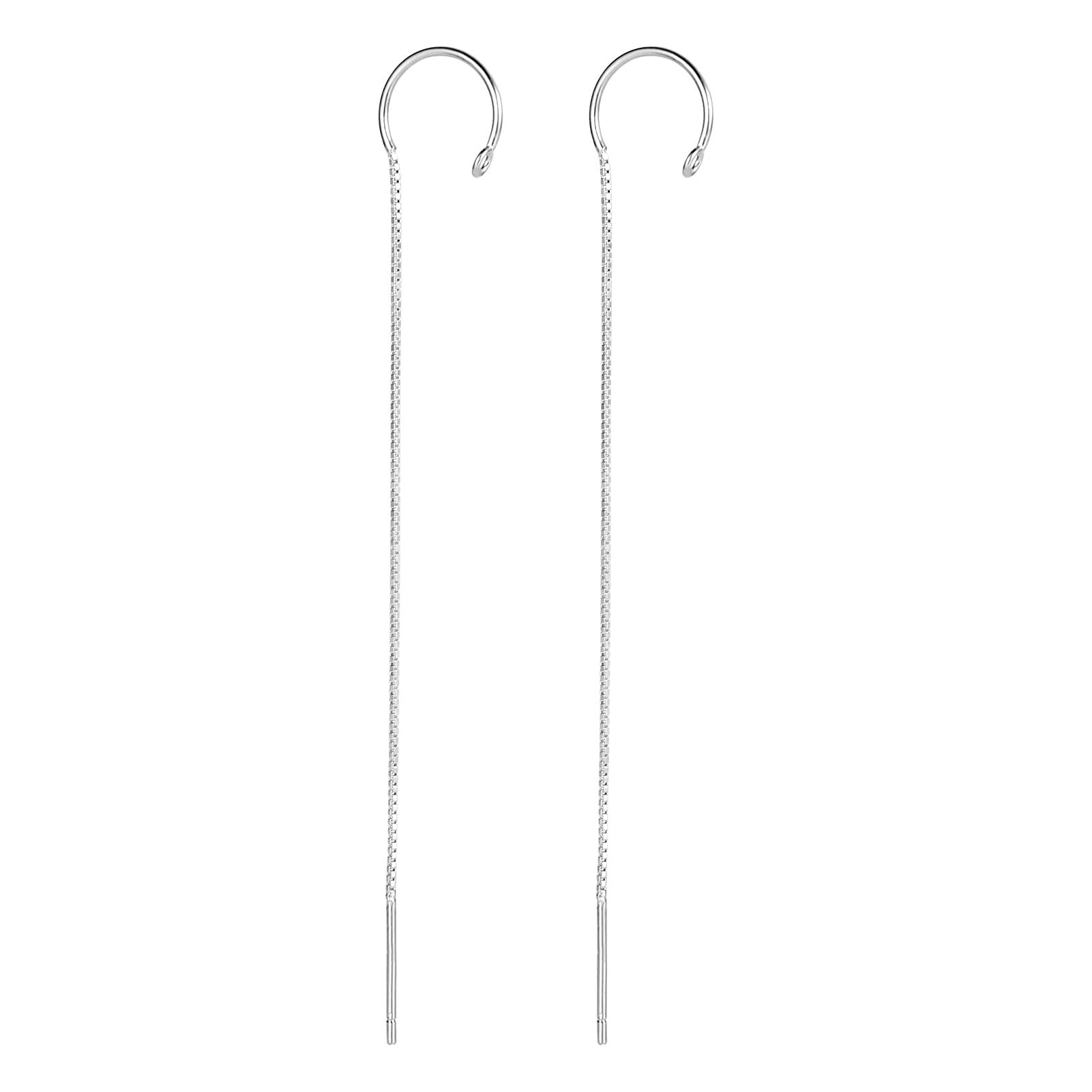 BTOYM 925 Sterling Silver Threader Earrings for Women - 18K Gold Plated Dangle Drop Earrings with Double Piercing Design, Elegant Jewelry Gift for Women & Teen Girls - Perfect for Parties, Weddings & Everyday Wear