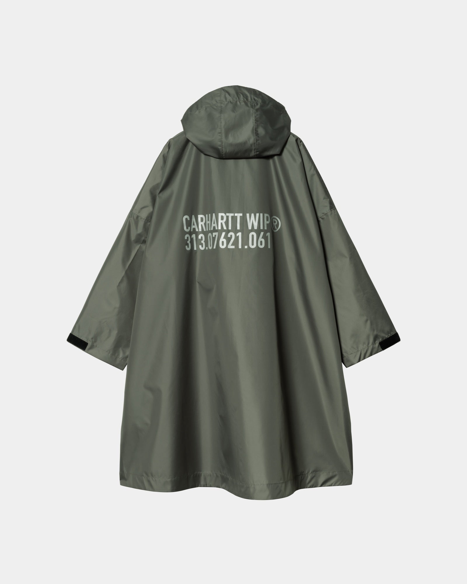 Waterproof Packable Rain Poncho - Lightweight Travel Raincoat with Reflective Strips (Smoke Green) for Hiking, Camping & Outdoor Adventures