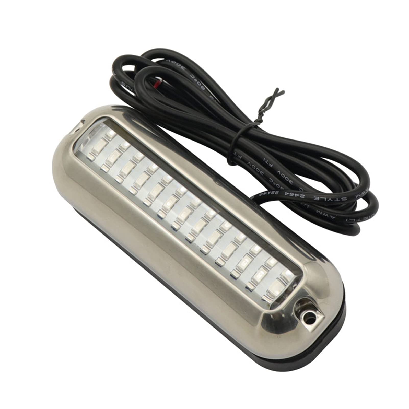 **Waterproof Boat LED Underwater Lights - 316 Stainless Steel Surface Mount for Yachts, Pontoons, Sailboats, Kayaks & Fishing Vessels - Blue Light for Nighttime Navigation & Marine Decoration**