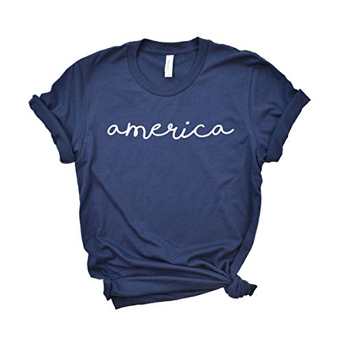 True Navy Crew White Ink