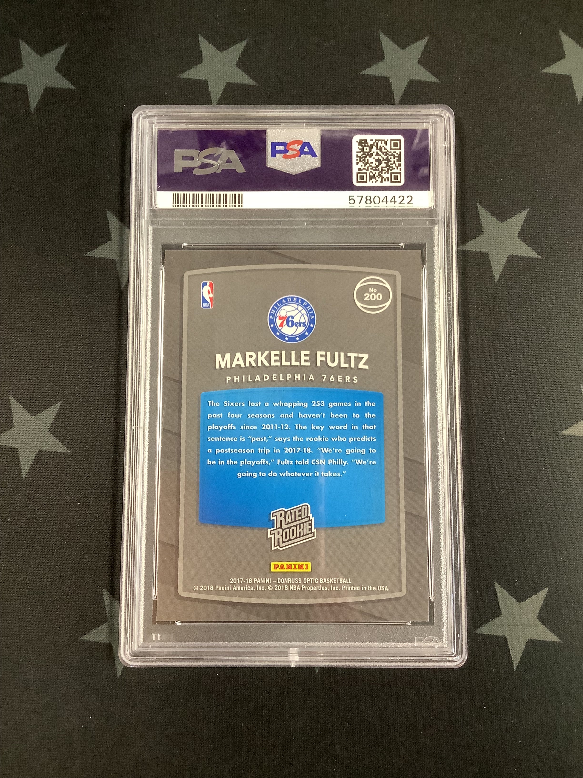 2017 Panini Donruss Optic Basketball Markelle Fultz #200 PSA GEM MT 10 Rookie Card – Collectible Sports Memorabilia for NBA Fans & Card Enthusiasts