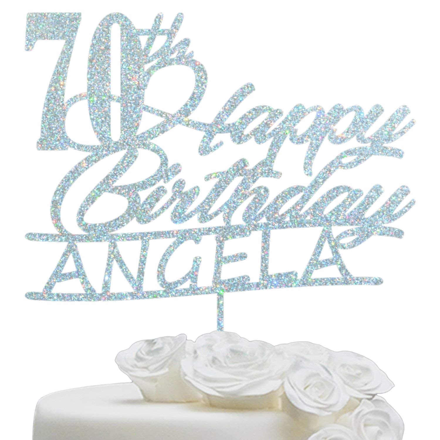 Custom 70th Birthday Cake Topper - Personalized Anniversary Cake Decorations with Name - Perfect for Milestone Celebrations & Special Events
