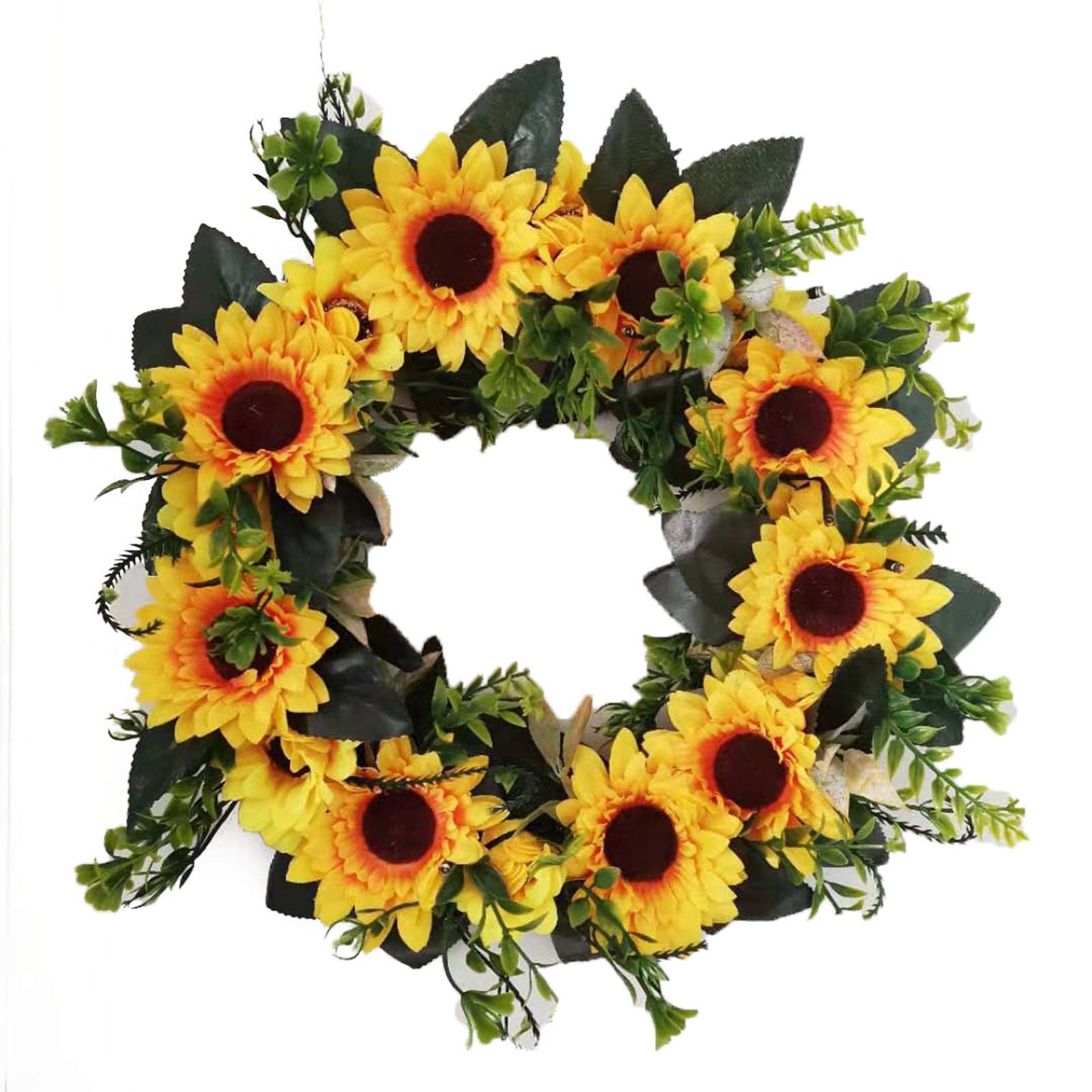 Artificial Leaf Thorn Wreath Ring - Elegant Door Decor for Home, Wedding & Party | Small Decorative Garland for Indoor & Outdoor Use