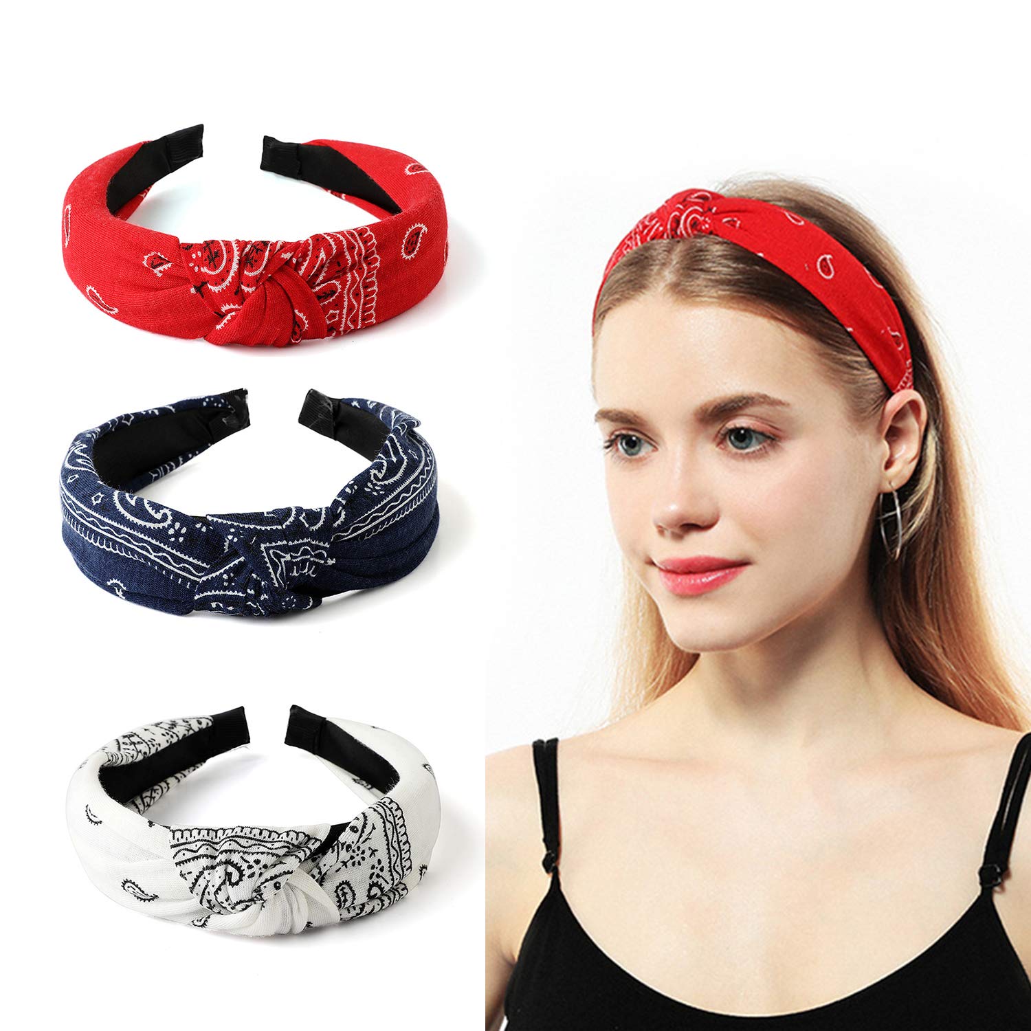 Boho Knotted Headbands for Women - Stylish Hair Accessories for Yoga, Workouts & Everyday Fashion