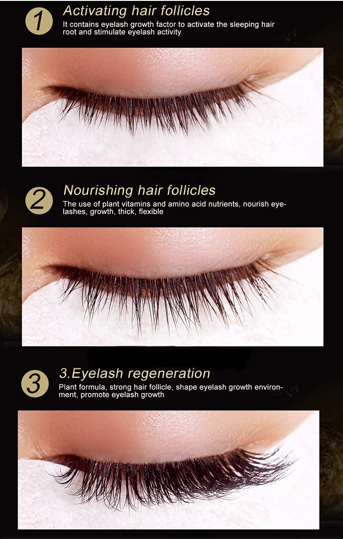 Best Eyelash & Eyebrow Growth Serum - Natural Lash Booster for Longer, Thicker Lashes | AYLash | Perfect for Nighttime Care & Special Occasions