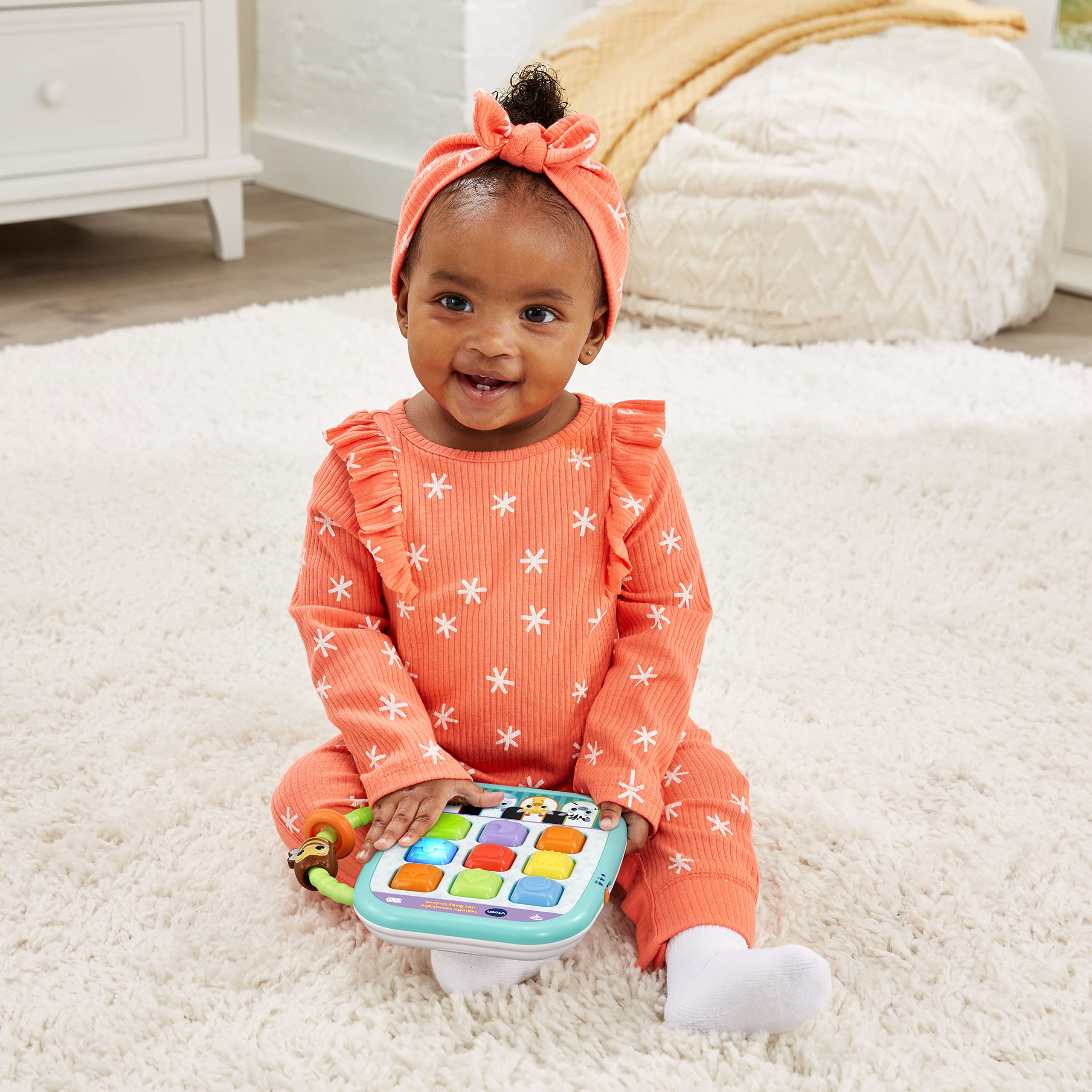 VTech Squishy Lights Learning Tablet - Interactive Educational Toy for Kids, French Language Version - Perfect for Early Learning & Playtime at Home or School