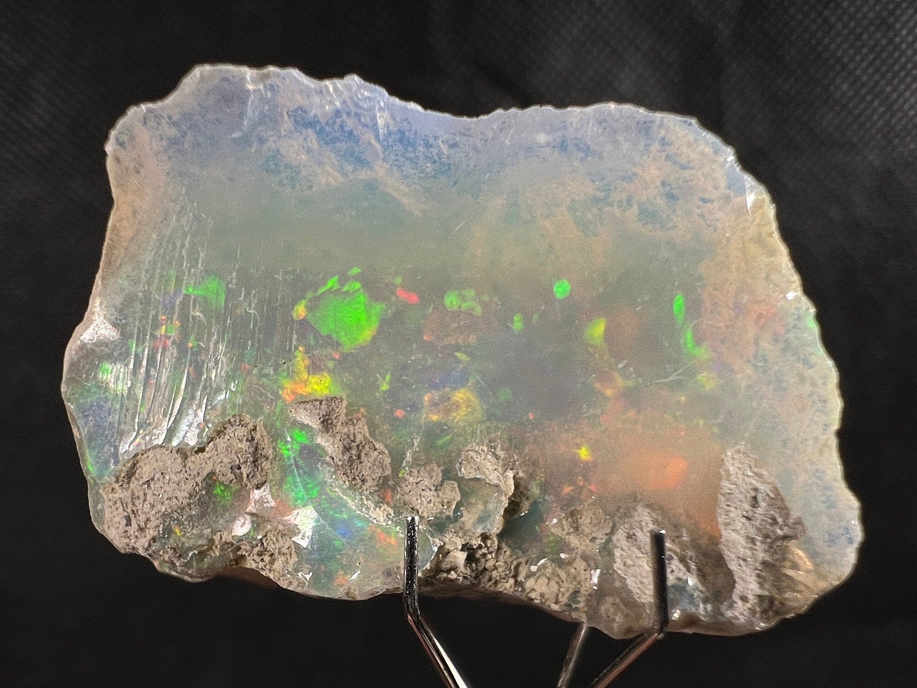 Premium 4A+ Welo Opal Raw Crystal - Natural Cutting Grade Opal Gemstone, October Birthstone (50721) for Jewelry Making, Healing Crystals & Collectibles