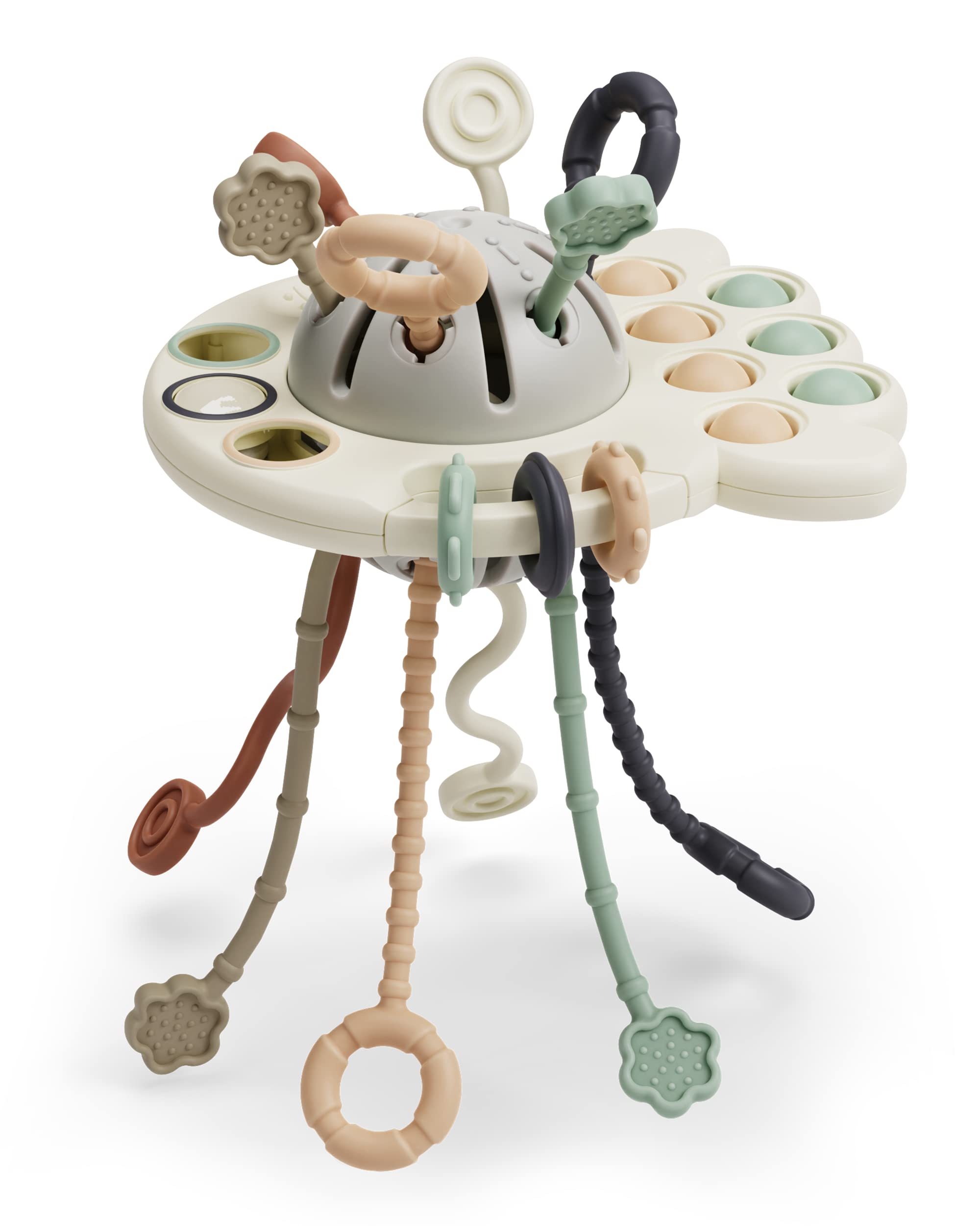Montessori Sensory Toys for Toddlers 18+ Months - Silicone Pull String Activity Toy for Boys & Girls - Educational Learning Toys for Babies - Perfect Birthday Gift for Kids - Ideal for Early Childhood Development & Playtime Fun