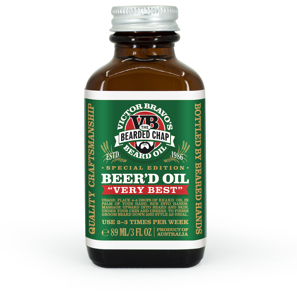 Victor Bravo x The Bearded Chap Beard Oil for Men - Natural Conditioning & Grooming Oil for Soft, Healthy Facial Hair - Perfect for Daily Beard Care & Styling
