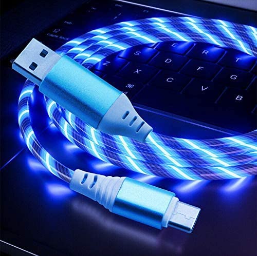 PS5 Controller Charger Cable - USB Type C Fast Charging with Ultra Blue LED Light for Playstation 5 - Perfect for Gaming, Streaming & Late-Night Sessions