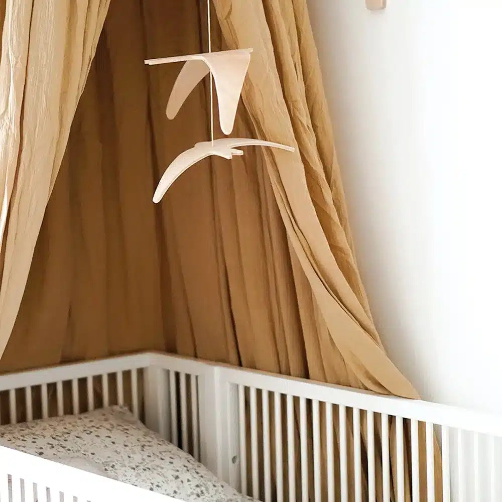 Charlie Crane KANO BIRDS Swallow Mobile - Stylish Nursery Decor, Soothing Baby Crib Toy with Gentle Motion & Calming Sounds for Newborns & Infants | Perfect for Bedtime, Playtime & Sensory Development