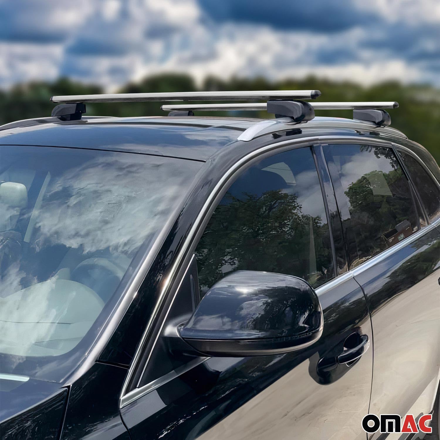 Lockable Aluminum Roof Rack Luggage Carrier for Mercedes GLA Class H247 (2020-2025) - Durable Gray Cargo Box for Outdoor Travel & Adventure Gear Storage