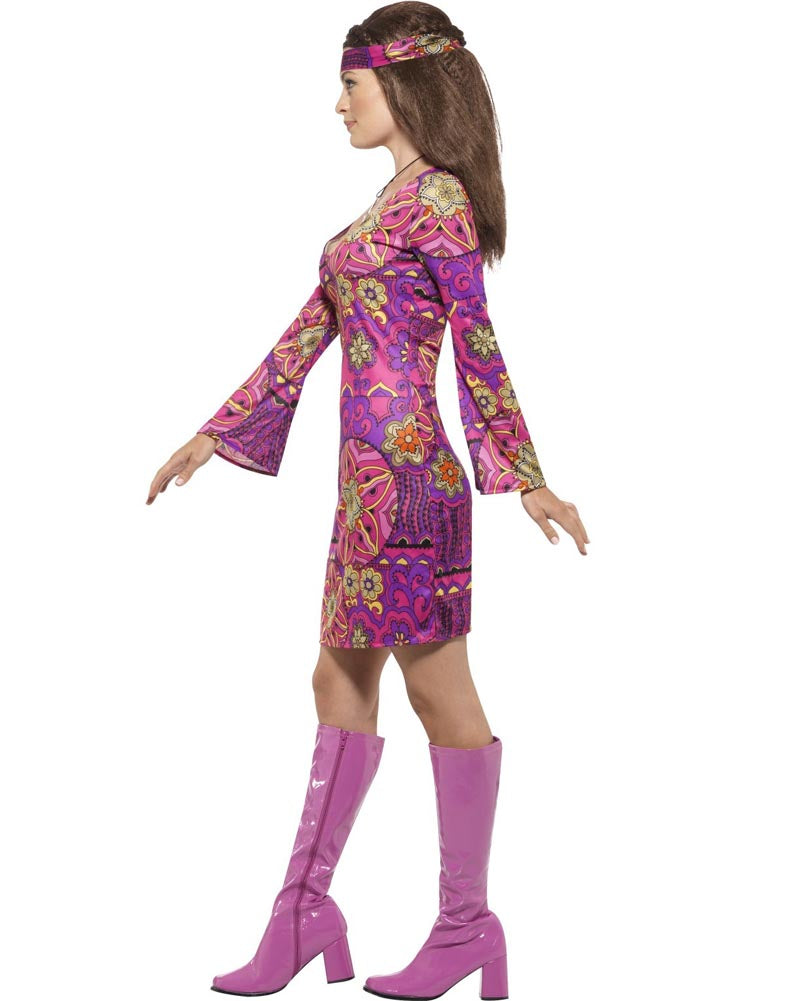 60s Woodstock Hippie Chick Women's Costume - Vintage 1960s Hippie Outfit for Halloween, Theme Parties & Retro Events
