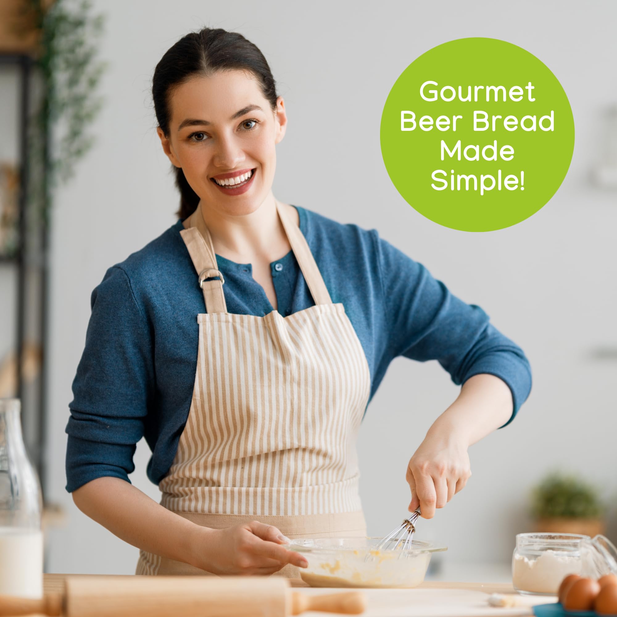 Molly & You Garlic Parmesan Beer Bread Mix (Pack of 1) - Gourmet Artisan Bread Kit - No Bread Machine Required - Just Add Beer or Soda - Perfect for Parties, Gifts & Homemade Bread Lovers