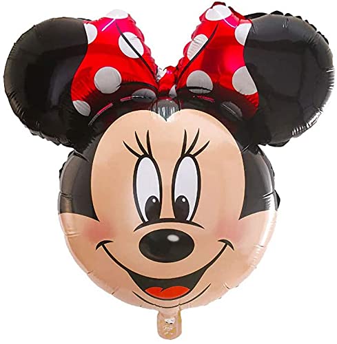 Minnie Mouse Balloon 27 Inch - 4 Pack Mickey Mouse Party Decorations for Birthday, Baby Shower & Disney Themed Events