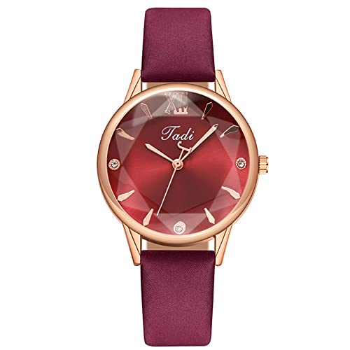 Elegant Women's Leather Band Quartz Wristwatch - Stylish Ladies Watch with Jewelry Set - Perfect for Office, Party & Everyday Wear