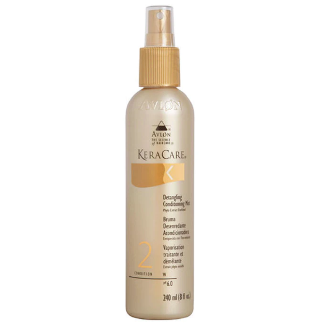 Keracare Detangling Conditioning Mist 8oz - Hydrating Leave-In Spray for Natural Hair, Curly & Coily Hair Types - Perfect for Daily Moisture & Frizz Control