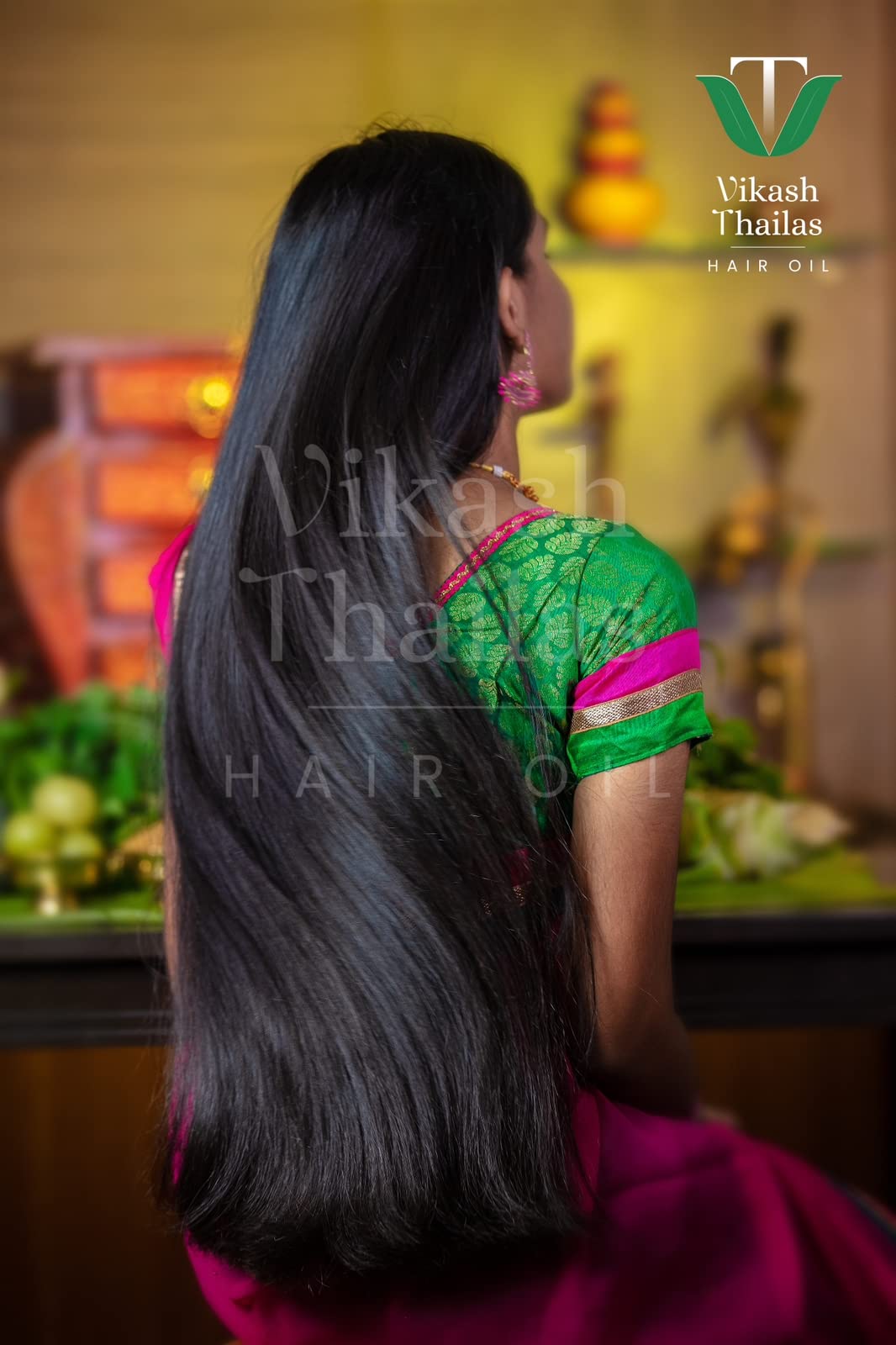 Vikash Thailas Advance Herbal Hair Oil 300ml - Natural Hair Growth Treatment for Dry, Damaged Hair - Perfect for Daily Scalp Massage & Hair Care Routine