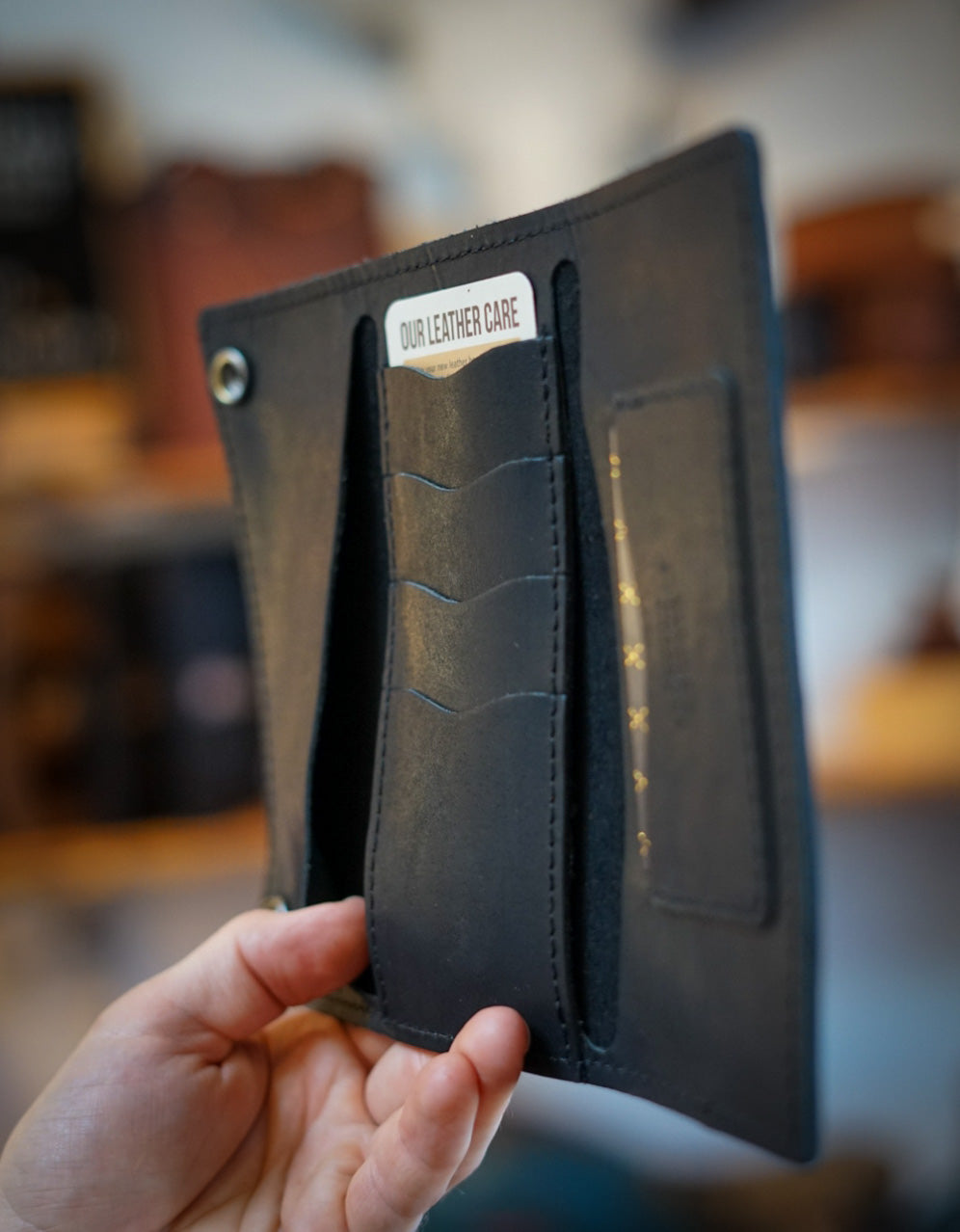 Premium Trifold Long Wallet for Men - Slim RFID Blocking Leather Wallet with Multiple Card Slots (Flat Black) - Ideal for Travel, Business & Everyday Use