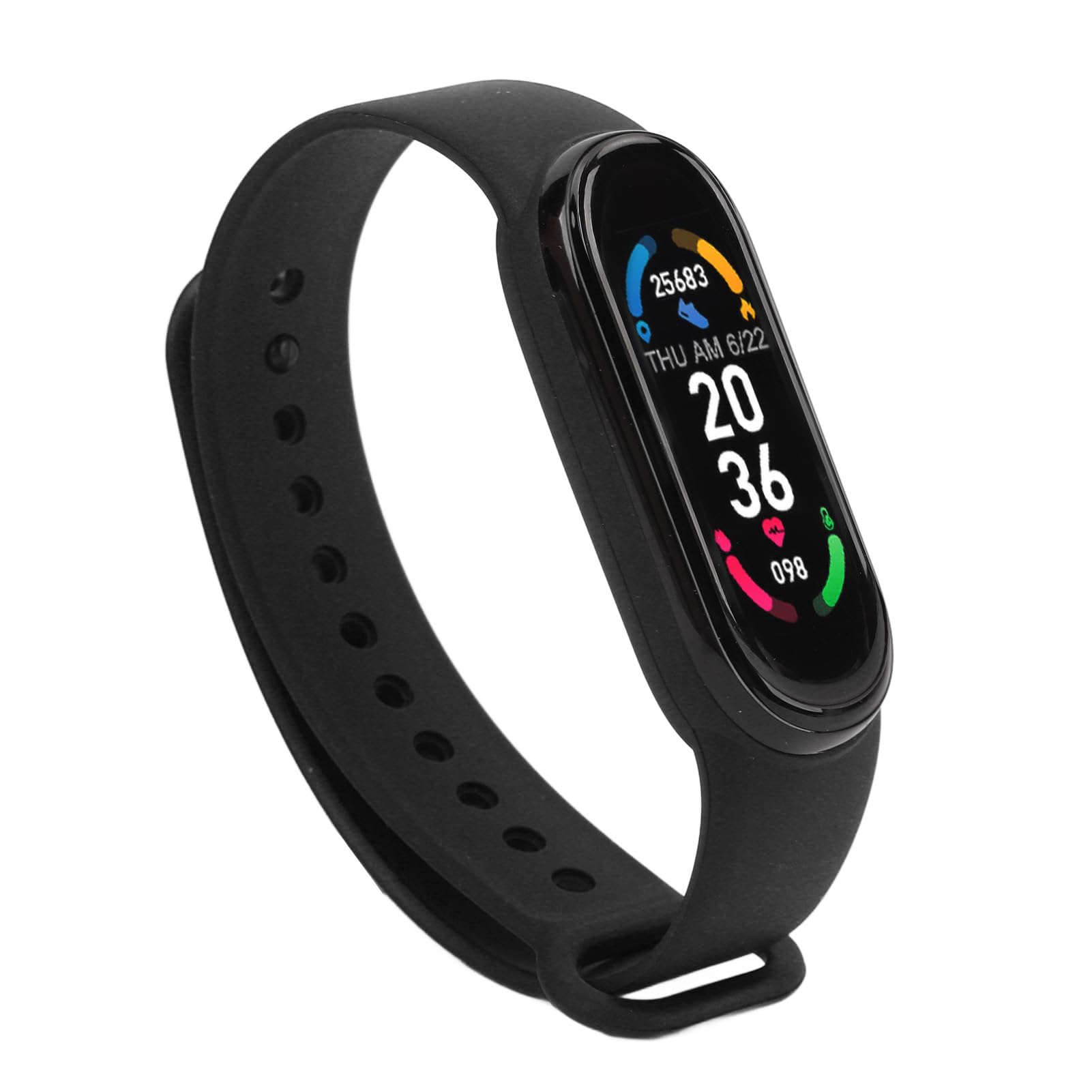 Fitness Tracker with Magnetic Charging - Waterproof Activity Tracker for Running, Swimming & Workouts - Heart Rate Monitor & Step Counter (Black) | Perfect for Gym, Outdoor Sports & Daily Health Tracking