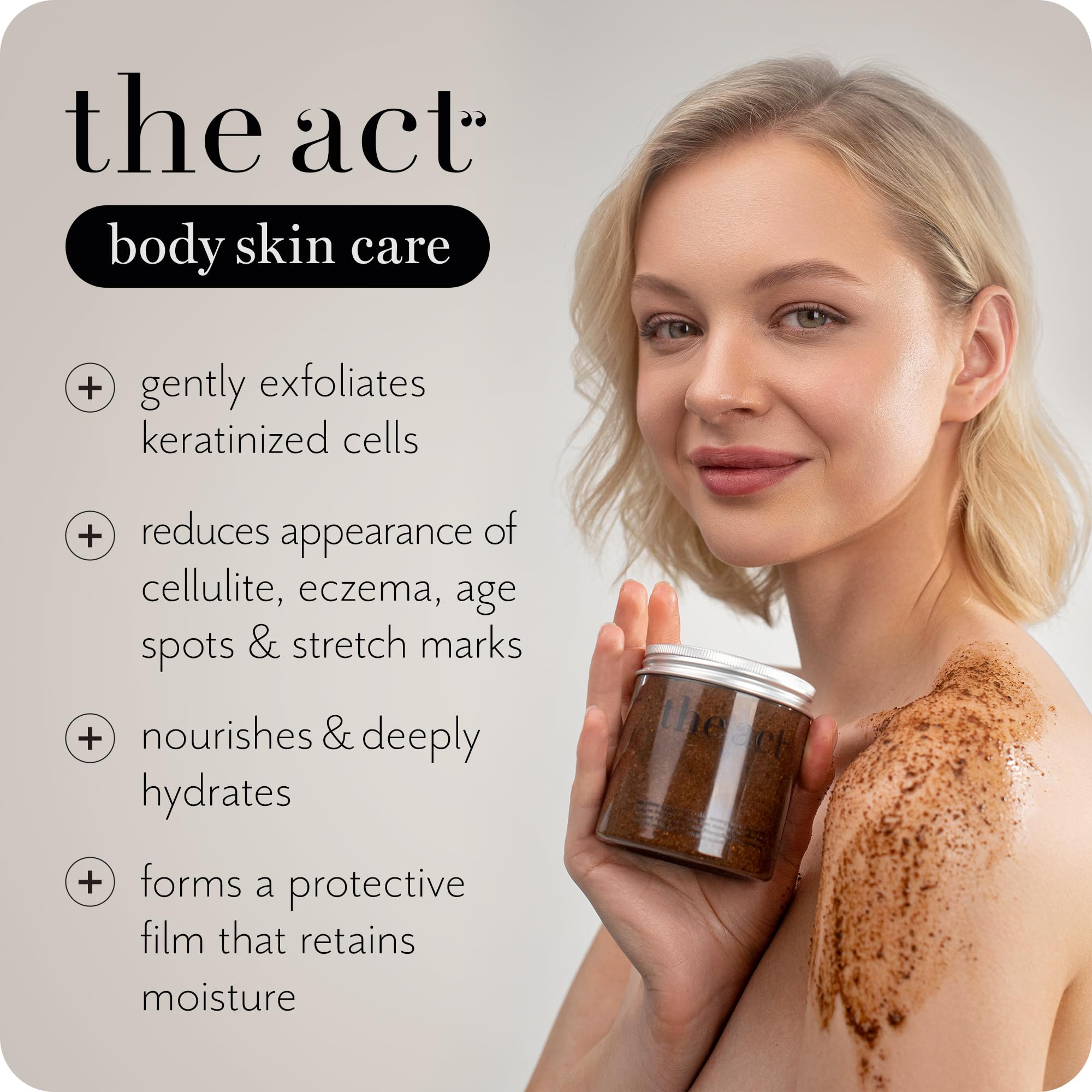 Organic Cocoa & Coffee Body Scrub with Vitamin E & Menthol - Exfoliating & Moisturizing Skin Care for Women & Men - Vegan Spa Treatment for Dry Skin - Perfect for Home Relaxation & Gift Giving (10.58 Oz)