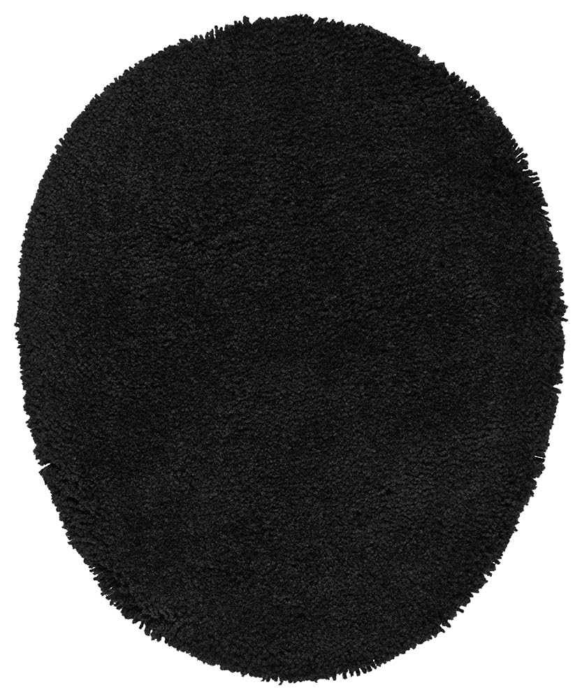 Garland Rug Traditional Nylon Washable Black 5-Piece Bathroom Rug Set - Soft, Absorbent & Stylish Non-Slip Mats for Bath, Shower & Vanity Areas
