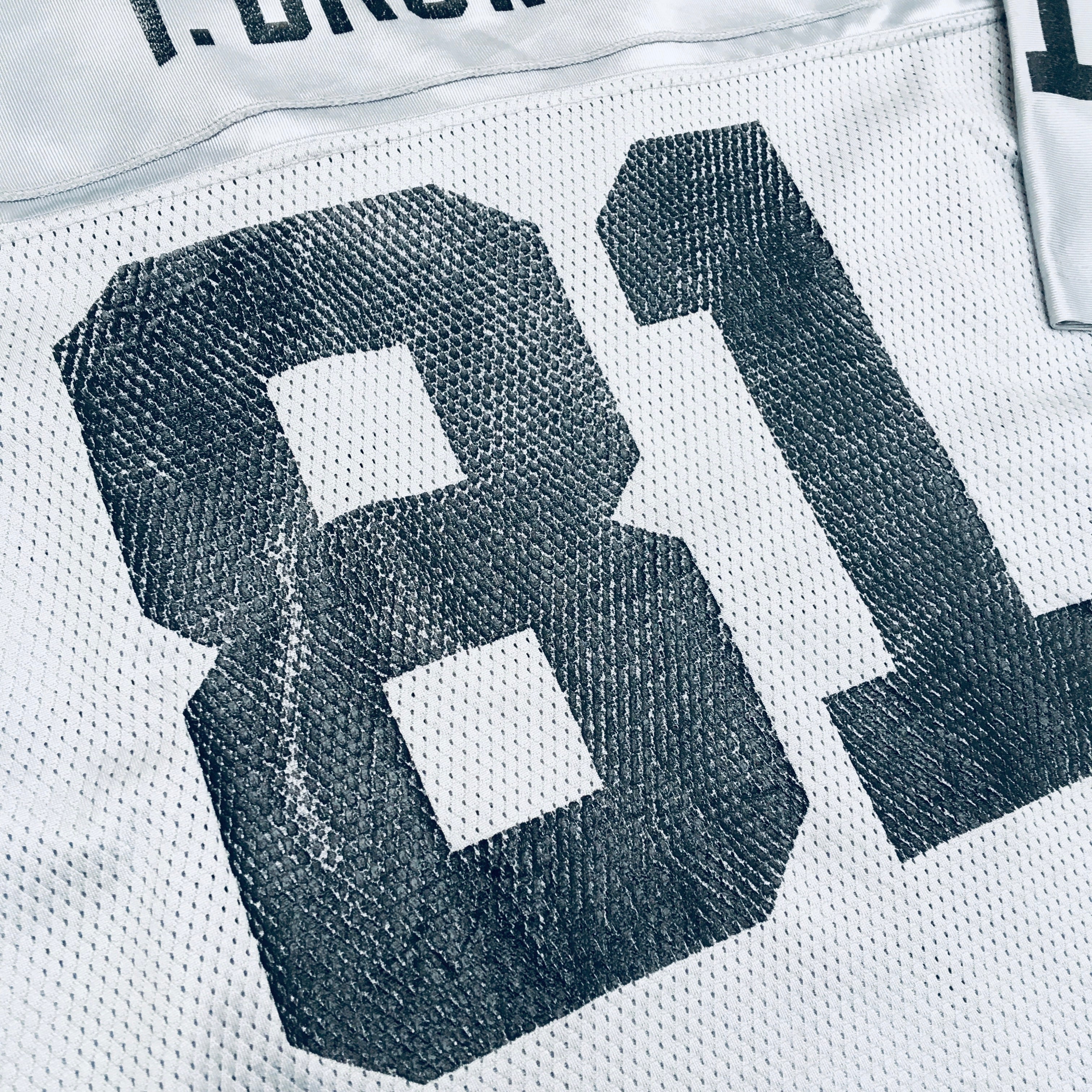 Oakland Raiders Tim Brown Silver Fan Alternate Jersey 2002/03 - XXL Size | NFL Football Fan Gear for Game Day & Collectors