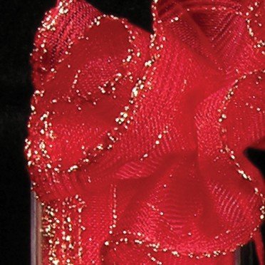 Sheer Red with Gold Woven Edge Pull Bow Craft Ribbon - 1.5 Inch x 30 Yards for Gift Wrapping, DIY Crafts, Wedding Decorations & Party Favors