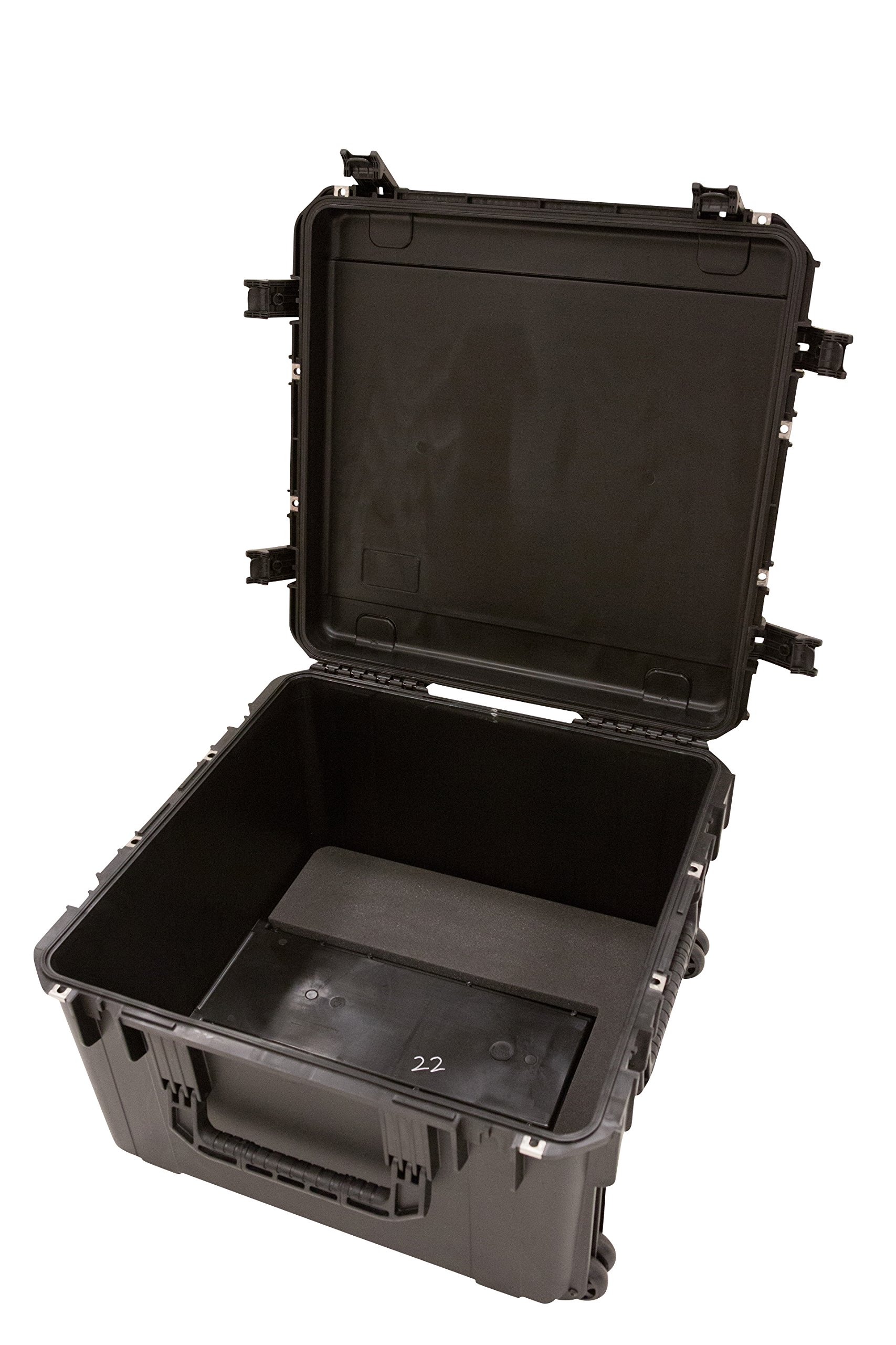 SKB iSeries 3I-2424-14BE 24x24x14 Inch Rolling Black Hard Case - Durable Empty Flight Case with Wheels for DJ Equipment, Music Gear & Pro Audio Storage