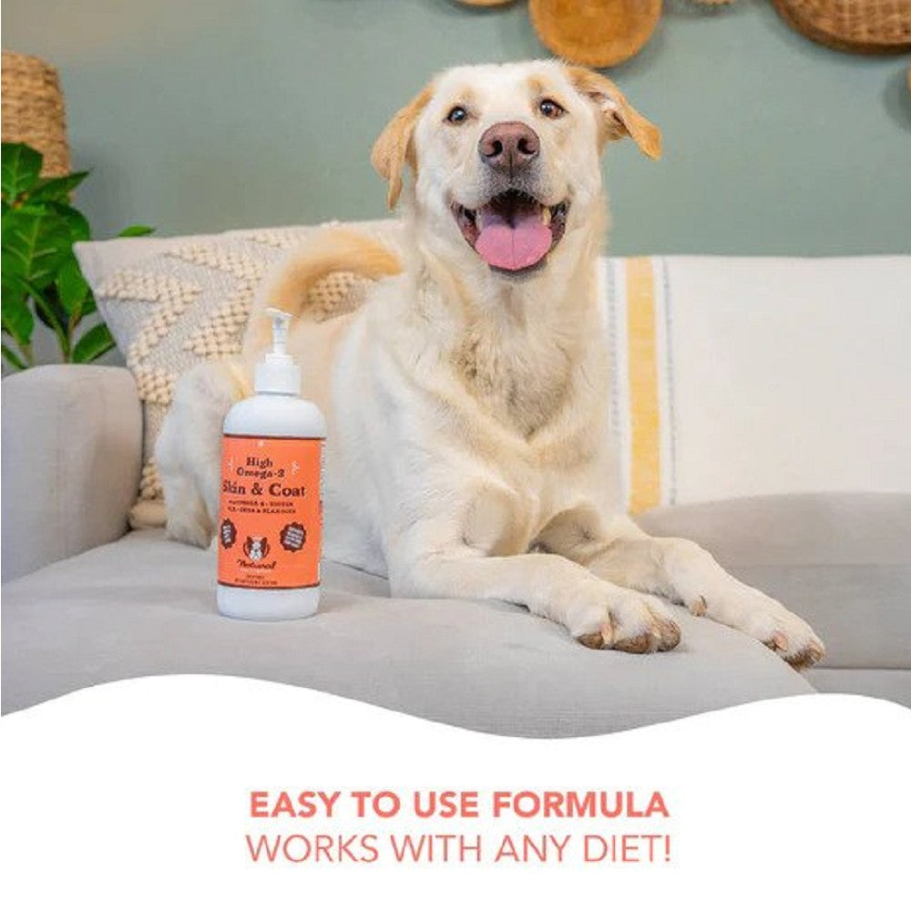 Premium Omega 3 & 6 Fish Oil Supplement for Dogs - Skin & Coat Health Support - Supports Shiny Fur & Reduces Itching - Ideal for All Breeds & Ages - Perfect for Daily Nutrition & Allergy Relief