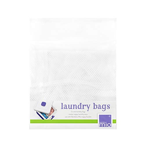 Bambino Mio Reusable Laundry Bags - 2 Pack Wash Bags for Baby Clothes, Delicates & Travel - Eco-Friendly Mesh Garment Bags for Washing Machine