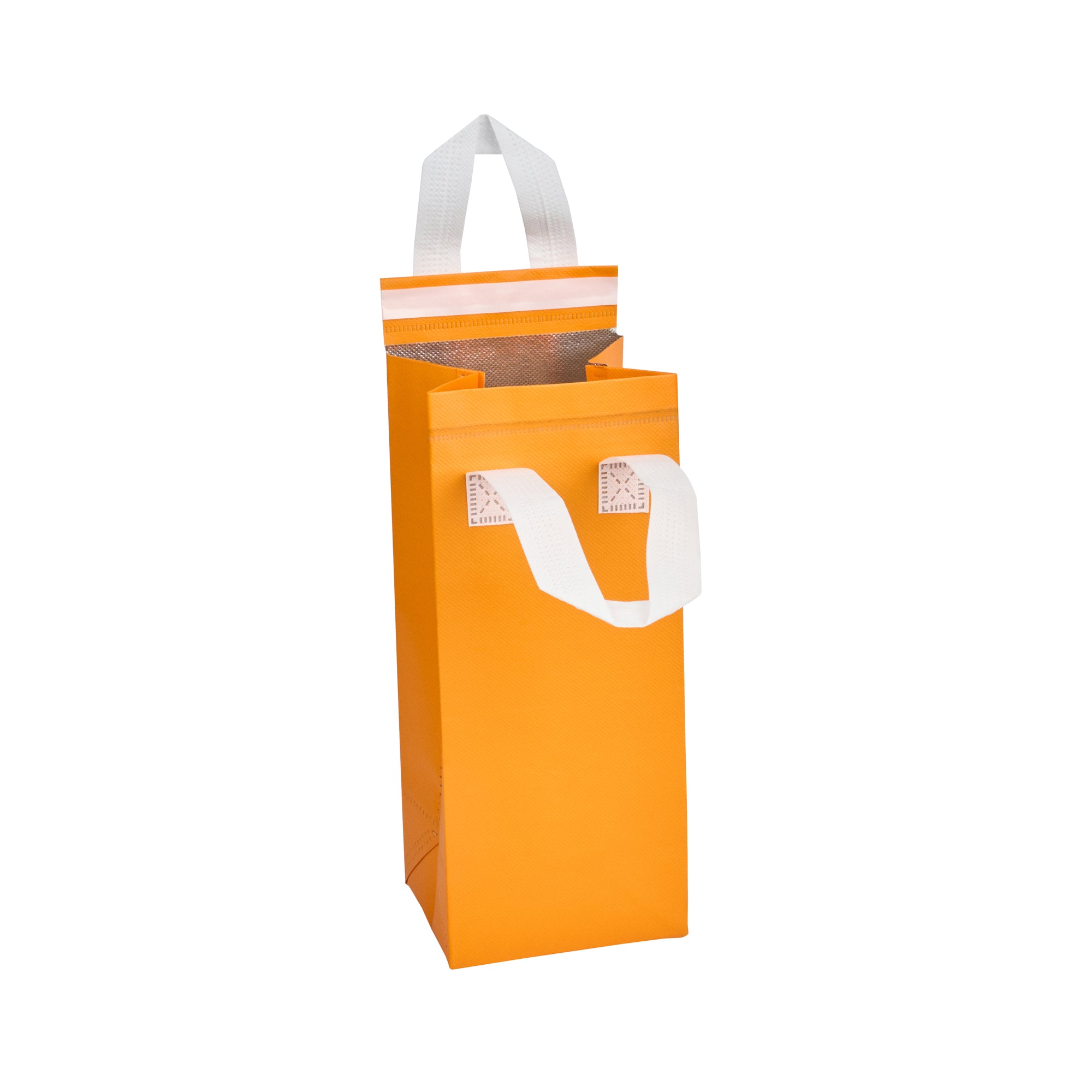 Orange Insulated Take Out Bags - Tamper Evident Food Delivery Bags (4.75