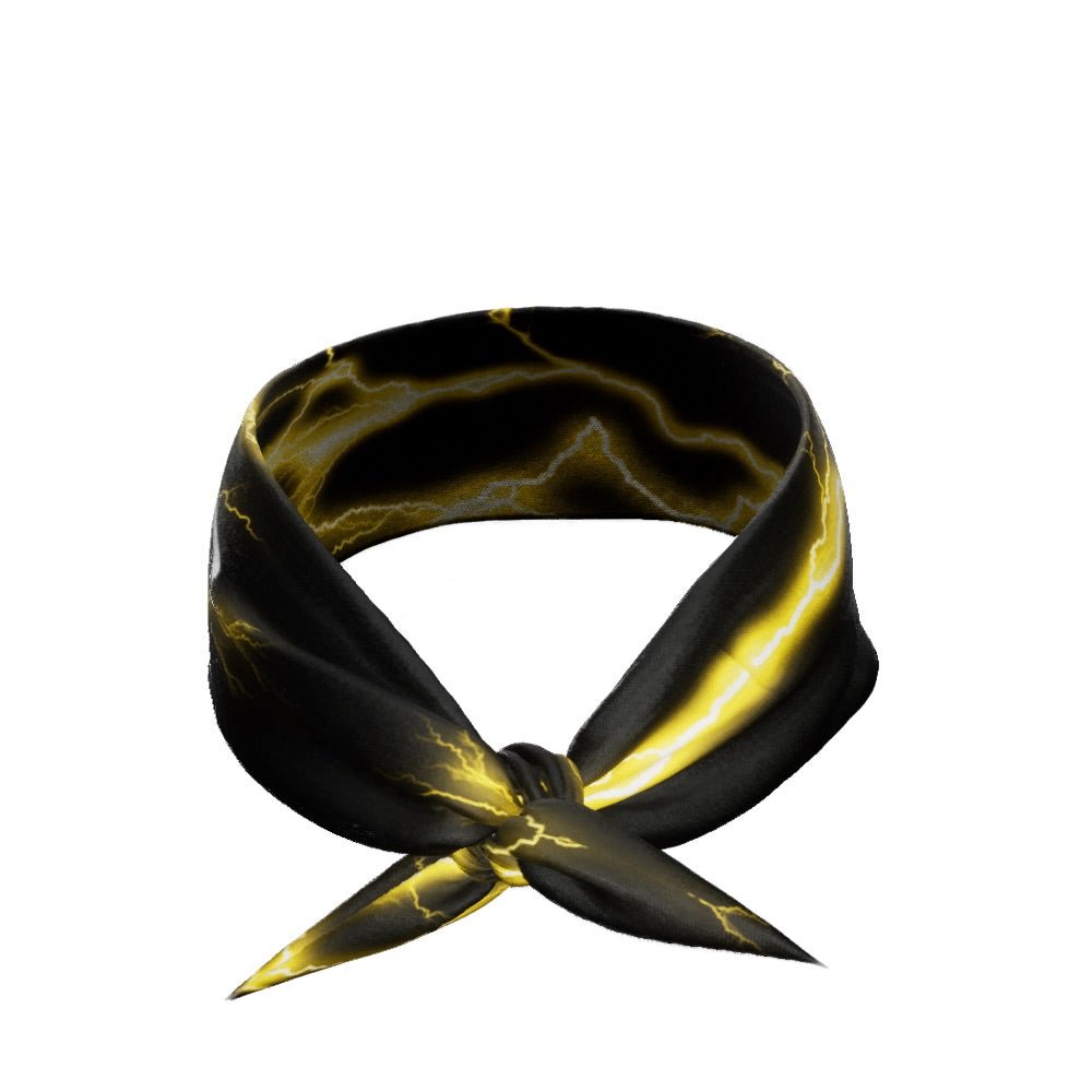 Yellow Lightning Tie Headband for Women & Girls - Stylish Hair Accessory for Sports, Workouts, and Everyday Fashion