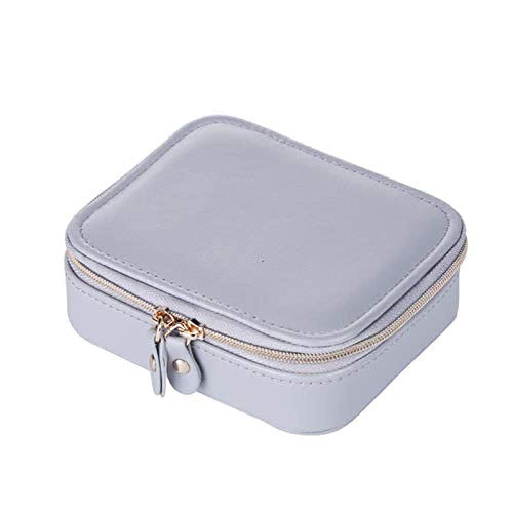 XJJZS Leather Jewelry Organizer Box - Portable Travel Jewelry Case for Women with Necklace, Earring, Ring & Bracelet Storage - Elegant Jewelry Display Organizer (Color A) - Perfect for Travel, Gifts & Home Organization