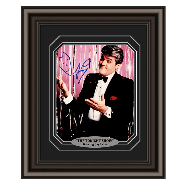 Jay Leno Signed 8x10 Photo Framed with JSA COA - The Tonight Show Autograph Memorabilia - Perfect for Collectors, Fans & Home/Office Decor