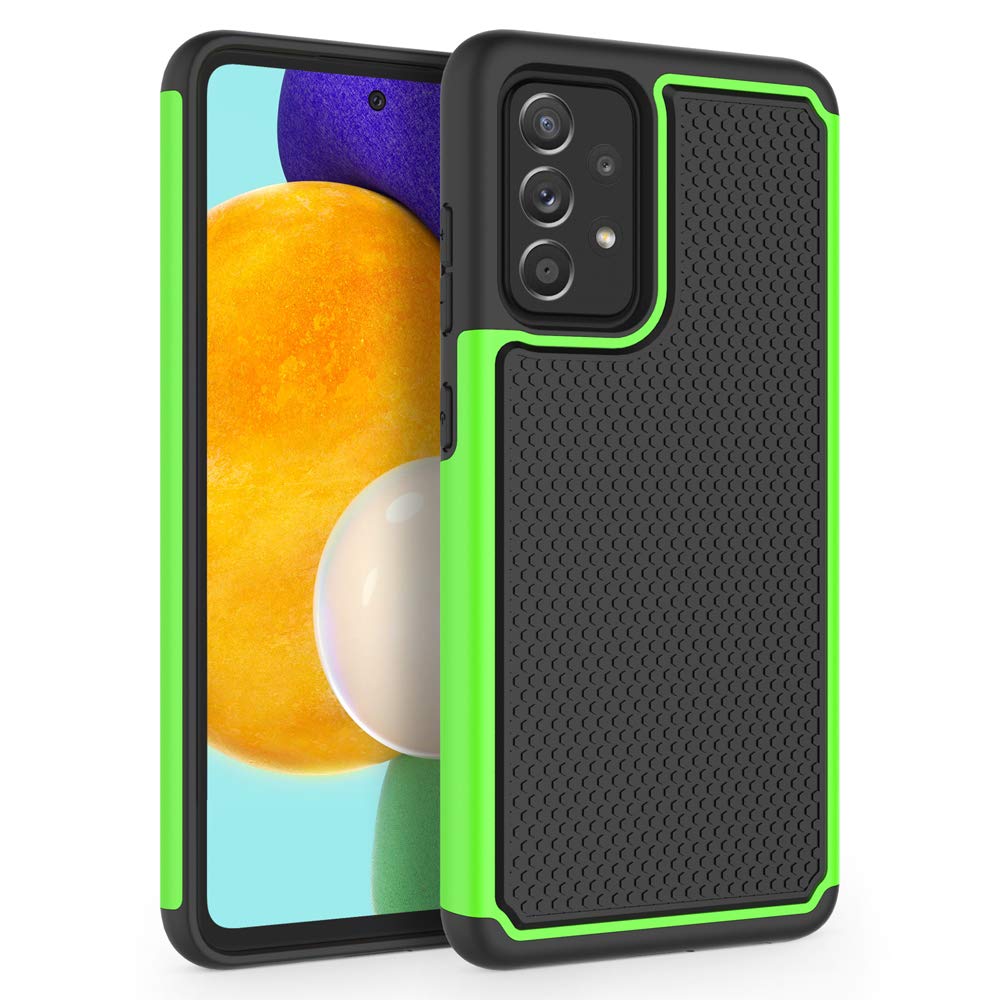 Shockproof Phone Case for Samsung Galaxy A52 5G (6.5 Inch, 2021) - Durable Protective Cover with Military-Grade Drop Protection - Green - Perfect for Outdoor Activities, Travel & Daily Use